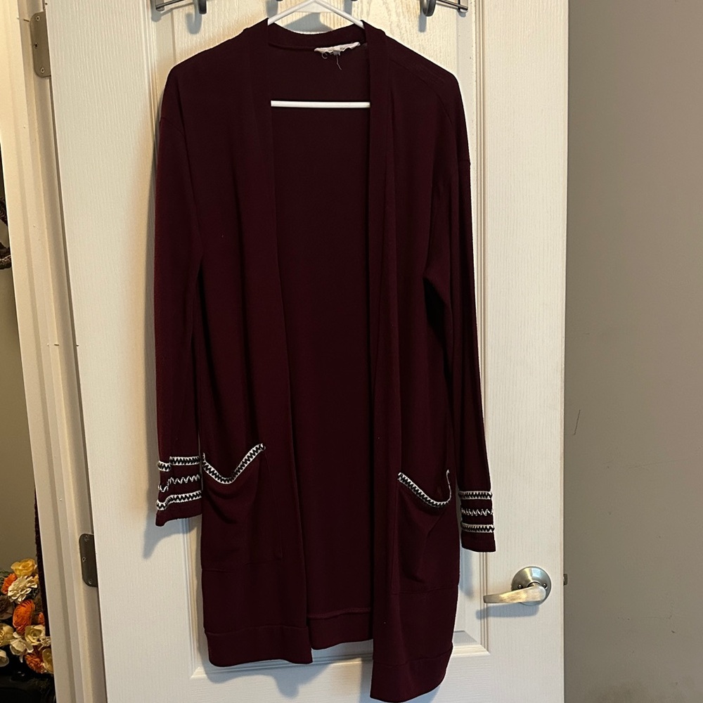 Amaryllis Deep Red Knit Cardigan